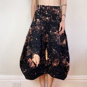 Chic Black and Tan A-Line Skirt